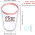 KOPHADOT 12oz Double Rose Gold Rim Plastic Cups 50 packs with 2 Party Pong Balls, Disposable and Reusable Elegant Rose GoldCup Clear Party Drinking Cups for Weddings, Bachelorette Parties, Christmas