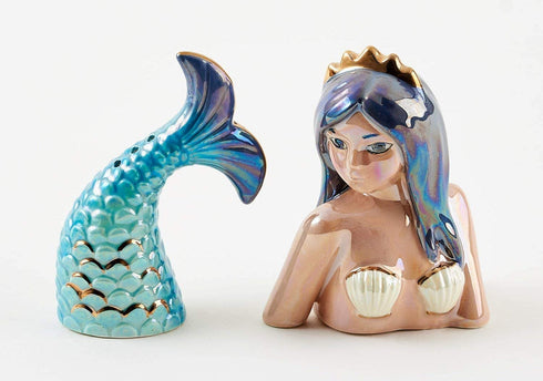 Beautiful Mermaid Princess Salt and Pepper Shaker Set