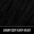 LOCHAS Super Soft Shaggy Faux Fur Blanket, Plush Fuzzy Bed Throw Decorative Washable Cozy Sherpa Fluffy Blankets for Couch Chair Sofa (Black 50" x 60")