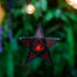 Star Lantern Hanging Glass Star Red Decoravtive Lantern Candle Holder for Home Patio Garden Decoration Red