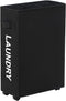 ZERO JET LAG 45L Slim Laundry Hamper on Wheels Rolling Thin Laundry Basket Clothes Basket Tall Dirty Clothes Bin Storage Basket Organizer Sorter Bedroom Bathroom 15—8—22 in (22 Inches,Black)