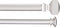 Amazon Basics 1" Double Curtain Rod with Square Finials - 36" to 72", Nickel