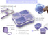 Lunch Containers for Kids Women, Portion Control Set, Bento Lunch Box Snack Containers with Lids, Lunch-Box for Adults Boys Girls, Leak-proof Kit, 4 Cups Purple