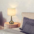 Bedside Table Lamp Modern Table Lamp Nightstand Lamp Small Desk Lighting Sliver Brushed Steel White Cylinder Shade for Living Room Bedroom Family Room Coffee Table