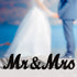 Bloobloomax 6 Inches High Wooden Mr and Mrs Sign Rustic Mr & Mrs Letters Wedding Signs,Photo Props,Party Table,Top Dinner,Rustic Wedding Decorations (Black)
