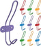 Tibres - Kids Wall Coat Hooks for Girls and Boys for Jackets Clothes Hats Backpacks Robes and Towels - Children Colorful Wall Mounted Hanger Hooks for Use in Nursery Bedroom and Bathroom - Set of 10
