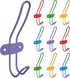 Tibres - Kids Wall Coat Hooks for Girls and Boys for Jackets Clothes Hats Backpacks Robes and Towels - Children Colorful Wall Mounted Hanger Hooks for Use in Nursery Bedroom and Bathroom - Set of 10