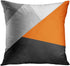 Emvency Set of 4 Throw Pillow Covers Modern Abstract Stripe Simple Geometric Acrylic Bold Decorative Pillow Cases Home Decor Square 18x18 Inches Pillowcases(Grey Orange)