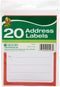 Duck Brand To/From Pressure-Sensitive Address Mailing Labels, 20 Label Pack (280048),White