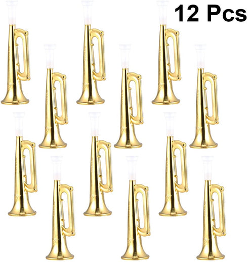 TOYANDONA 12pcs Plastic Trumpet Noise Maker Horn Funny Speaker Cheering Props Party Favor Gift Kids Toys