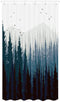 JAWO Stall Shower Curtain Fabric 36 X 72 Inch, Rustic Mountain Forest Scenery Small Shower Stall Curtain Bathroom Set with Hooks
