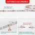 LED Strip Lights Warm White, 16.4ft Dimmable LED Light Strip with Memory Function, 300 Bright 3000K 2835 LEDs, Self-Adhesive 12v Flexible LED Rope Lights for Kitchen Cabinet Bedroom Home Party Decor