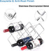 Buruis Countertop Wine Rack - 10 Bottle Wine Holder for Red White Wine Storage - Freestanding Metal Wine Rack - Small Tabletop Wine Rack - Modern Wine Bottle Holder - Silver
