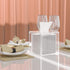 HIIMIEI Acrylic Tissue Box Cover 5.4x5.4x5.4'' Clear Tissue Holder Napkin Dispenser for Home Office Restaurant-Clear