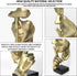 prosfalt Silence is Golden,Thinker Statue Abstract Art Figurine, Modern Home Resin Sculptures for Home Office Bookshelf Desktop Decor Accent, 11.2 Inches(Gold)