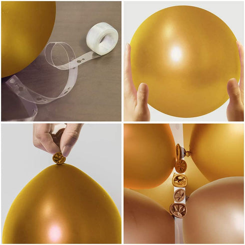 Nalwort Metallic Gold Balloon Kit 110PCS 18In 12In 5In Gold Balloon Arch Garland For Festival Picnic Family Engagement, Wedding, Birthday Party, Gold Theme Anniversary Celebration Decoration