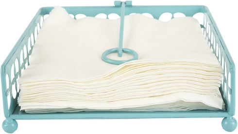 Home Basics Trinity Flat, Turquoise Napkin Holder