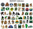 Kilmila Big Cartoon Foot Stickers?50Pcs with Sasquatch Keychain?Gifts Merch Big Cartoon Fans Party Supplies Bogfoot Toys Games Stickers for Skateboard Guitar Bicycle Kids