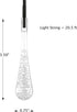String Lights Set of 2 30 Bulb Solar Power Outdoor LED Décor Tear Drop Lighting with 8 Modes and Rechargeable Battery by Pure Garden (Cool White)