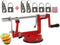 Apple Peeler, Slicer Corer Potato Peelers 3 In 1, Stainless Steel Heavy Duty Suction Cup Base And 5 Extra Blades Included As Well As Cleaning Tool (red)