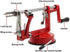 Apple Peeler, Slicer Corer Potato Peelers 3 In 1, Stainless Steel Heavy Duty Suction Cup Base And 5 Extra Blades Included As Well As Cleaning Tool (red)