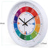 Telling Time Teaching Clock Silent Non Ticking Wall Clock-Learning Clock for School Classroom Playroom Bedroom (12 inch)