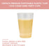 100 Pack 12oz Clear Plastic Cups, POPOPUL Disposable Cups Heavy Duty Plastic Cups Tumblers, Reusable Clear Hard Plastic Cups for Wedding, Halloween, Thanksgiving, Christmas Party