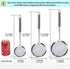 Newness Fine Mesh Skimmer Spoon, Professional 304 Stainless Steel Hot Pot Fat Strainer for Oil Filter Skimming Grease and Foam, Durable Multi-Functional Kitchen Cooking Mesh Food Strainer Ladle-3 Pack