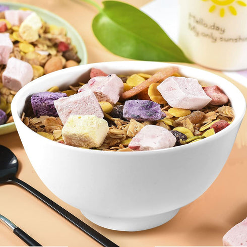 Porcelain 10oz Bowl Set, Chip Resistant and Dishwasher & Microwave Safe, Good for the Kitchen, Dessert Ice Cream Snack and Nut (6 Packs)