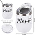 Mom and Dad Wine Tumbler Set, Funny Christmas Gifts for New Parents New Pregnancy New Dad New Mom Anniversary Birthday, Stainless Steel Insulated Wine Tumbler with Lid(12oz, Black and White)