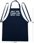 May The Forks Be with You Black Star Wars Aprons, Two Pockets, Fully Adjustable