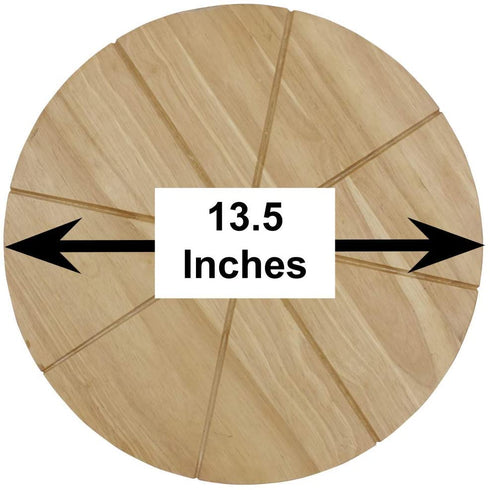 Checkered Chef Round Wood Cutting Boards - 13.5 Inch, Reversible Pizza Board w/ 8 Slice Grooves - Cheese Charcuterie Board
