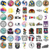 100 Pcs Volleyball Stickers,Volleyball Stickers Gifts,Volleyball Gifts for Teen Girls,Stickers for Water Bottles Rewards Decal Laptop Hydro Flask Water Bottle Car Computer Guitar Skateboard Luggage