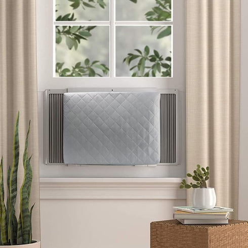 Indoor Air Conditioner Cover, AC Unit Window Cover for Inside Double Insulation with Elastic Drawstring 21 x 15 x 3.5 inches (L x H x D)