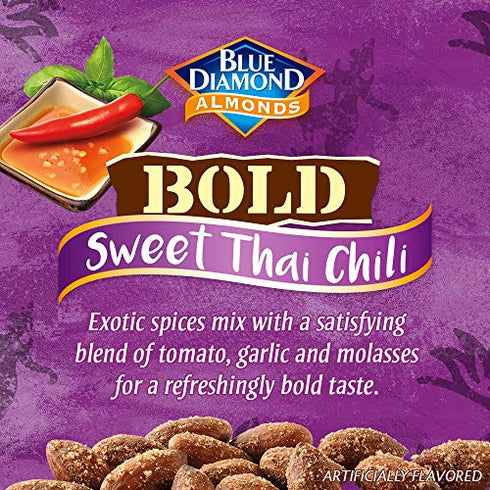 Blue Diamond Almonds Sweet Thai Chili Flavored Snack Nuts, 6 Ounce (Pack of 1)