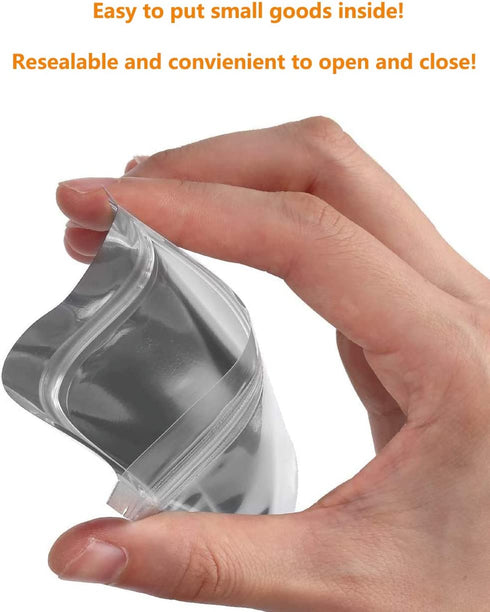 100PCS Candy Bags,Stand Up Aluminum Foil Bags,Smell Proof Bags,Reclosable Airtight Mylar Bags,Reusable Food Pouches Bags with Zip Lock,Sealable Treat Bags for Snacks Beans Coffee Dry Fruits (6.3X9.4")