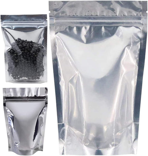 100PCS Candy Bags,Stand Up Aluminum Foil Bags,Smell Proof Bags,Reclosable Airtight Mylar Bags,Reusable Food Pouches Bags with Zip Lock,Sealable Treat Bags for Snacks Beans Coffee Dry Fruits (6.3X9.4")