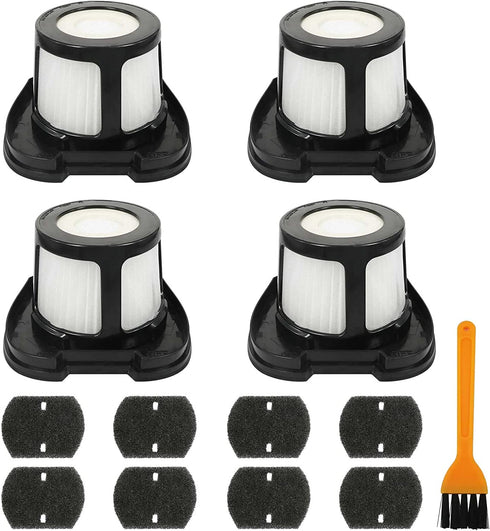 2284W Filter Compatible with Bissell Pet Hair Eraser Hand Vacuum 2284W, 2390, 2389, 2390A, Replace Parts for 1614212, 1614203, 1614204, Pack 4 Filter and 8 Foam Filter