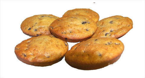 M. Gastro Kitchens 4 Pcs Set of 15 Cavity Mini Muffin Top Baking Pan, Brownies, Keto Cheese Crisps, 2" diameter, 3/8" deep (Red)