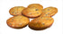 M. Gastro Kitchens 4 Pcs Set of 15 Cavity Mini Muffin Top Baking Pan, Brownies, Keto Cheese Crisps, 2" diameter, 3/8" deep (Red)