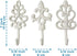 Shabby Chic Cast Iron Decorative Wall Mounted Hooks - White - Antique - French Country Charm - Large Decorative Hanging Hooks - Set of 3 - Screws and Anchors for Mounting Included - Comfify