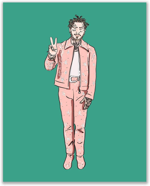Post Malone Wall Art Decor Prints - Set Of 6 (8x10) Inch Poster Photos