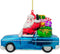 BestPysanky Santa in a Convertible Car Full of Gifts Glass Christmas Ornament 3.6 Inches