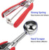 Mini Cookie Scoop, Cookie Dough Scoop, 2 Teaspoons/ 10 ML, 2/3 Tablespoons Spring-Loaded Scoop, Red, 18/8 Stainless Steel, Comfortable Grip