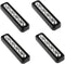 Pack of 4, WeFoonLo DIY Stick on 5 LED Touch Tap Lights Battery Powered Push Night Light for Closets, Cabinets, Cupboard, Hallway, Stairs, Attics, Garages, Car, Sheds, Storage Room (Black)