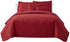 Clara Clark Quilts, All Season Bedspread Coverlet Quilt Set - Pinsonic Weave Lightweight Quilted Comforter Bedding Set, Quilts Twin Size, Grid - Burgundy