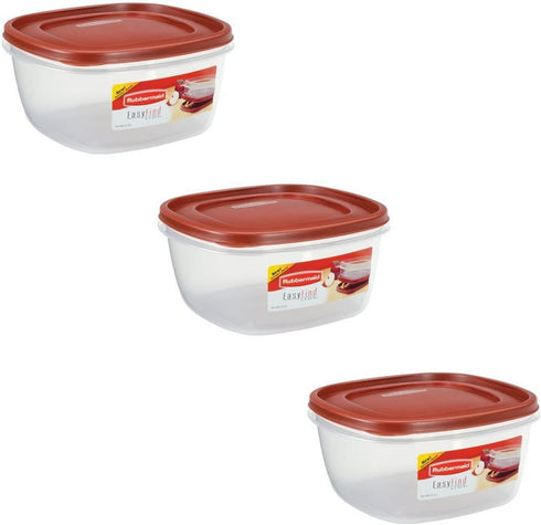Rubbermaid - 7776 Easy-Find Lid Food Storage Container, 4-Cups Pk of 3