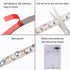 Led Strip Lights Battery Powered YOHOG White Led Lights 2M 6.56ft Battery Operated Led Light Strip IP65 Waterproof Flexible, Sticky LED Lights, Kitchen Cabinet, Bedroom and Outdoor Lighting 2Pcs