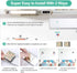 LED Motion Sensor Light Indoor: Rechargeable 140 LED Dimmable Closet Lights Wireless Stick on Under Cabinet Lighting with 3 Color Option | Battery Operated Night Lights for Bedroom Stairs Wardrobe