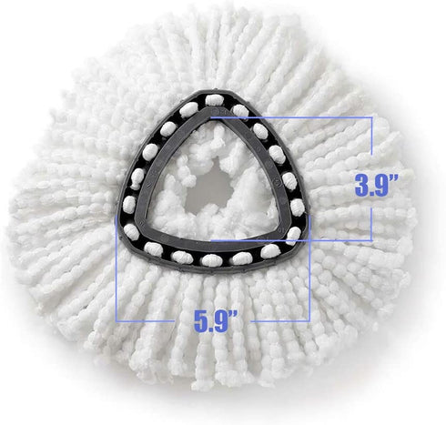 6 Pack Spin Mop Replacement Heads Microfiber Mop Refills - Easy Cleaning Mop Head Replacement